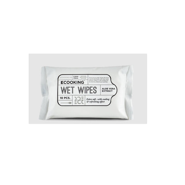 Ecooking, Ecooking, Aloe Vera Extract, Cleansing Wipes, For Face, 10 pcs - Feel You