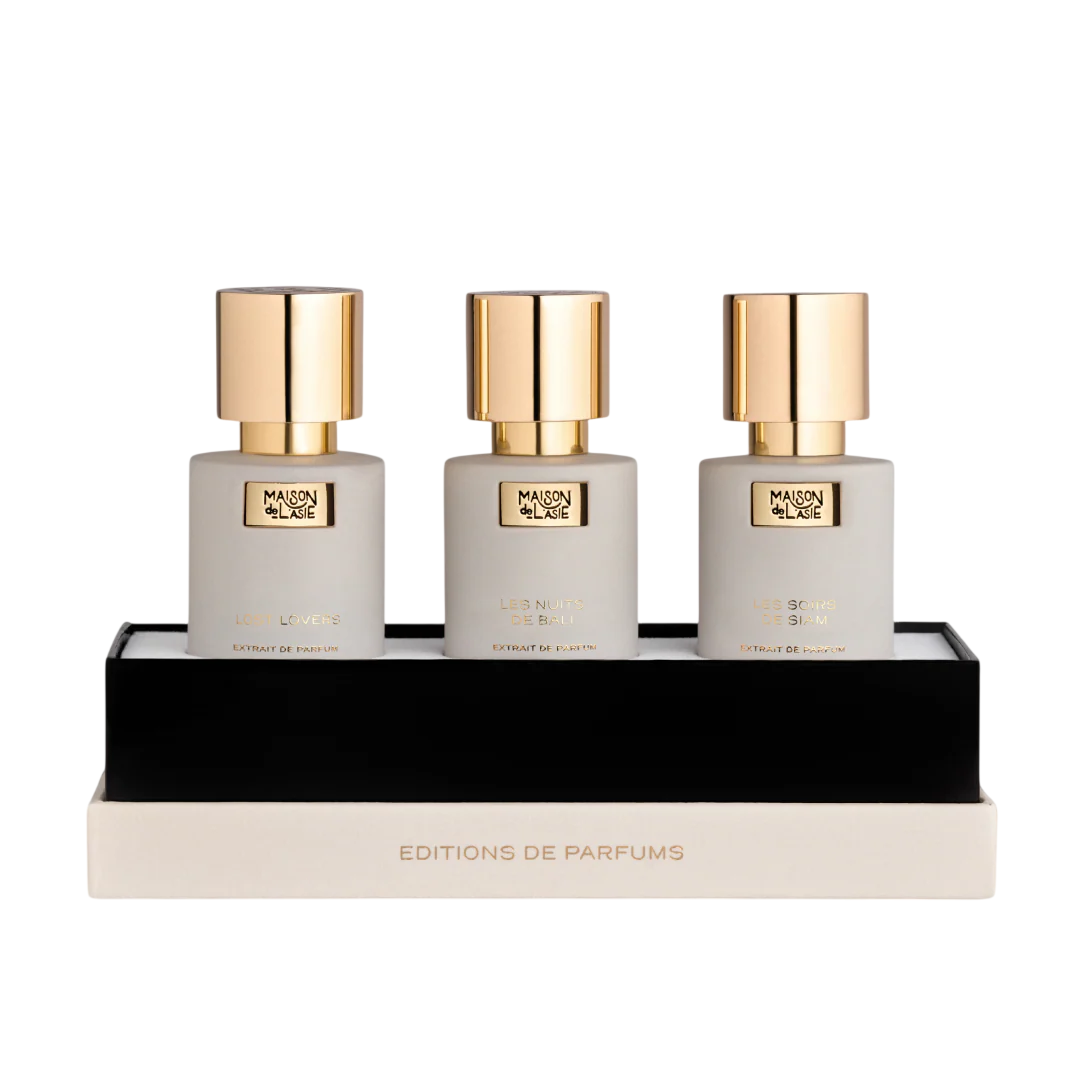 Editions De Parfums Ambre Set Maison De L'Asie: Lost Lovers, Extrait De Parfum, Unisex, 15 ml + Les Nuits De Bali, Extrait De Parfum, Unisex, 15 ml + Les Soirs De Siam, Extrait De Parfum, Unisex, 15 ml - Feel You
