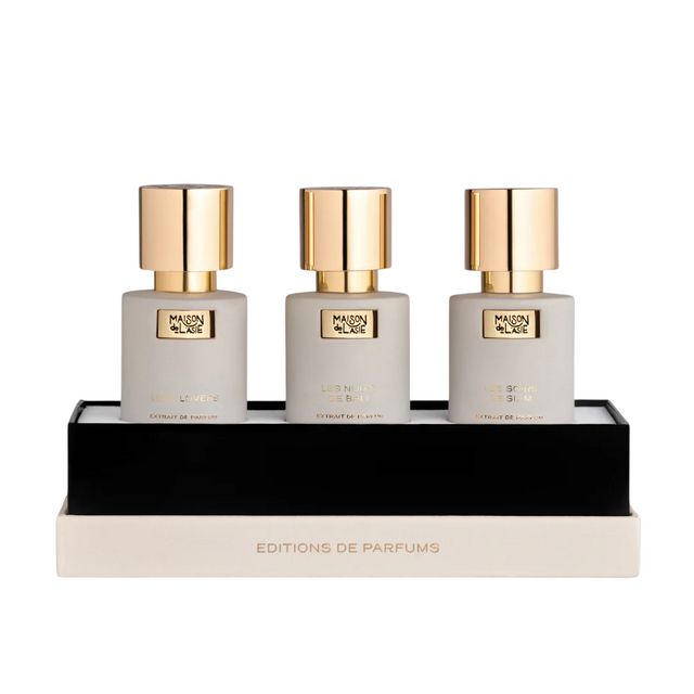 Editions De Parfums Ambre Set Maison De L'Asie: Lost Lovers, Extrait De Parfum, Unisex, 15 ml + Les Nuits De Bali, Extrait De Parfum, Unisex, 15 ml + Les Soirs De Siam, Extrait De Parfum, Unisex, 15 ml - Feel You