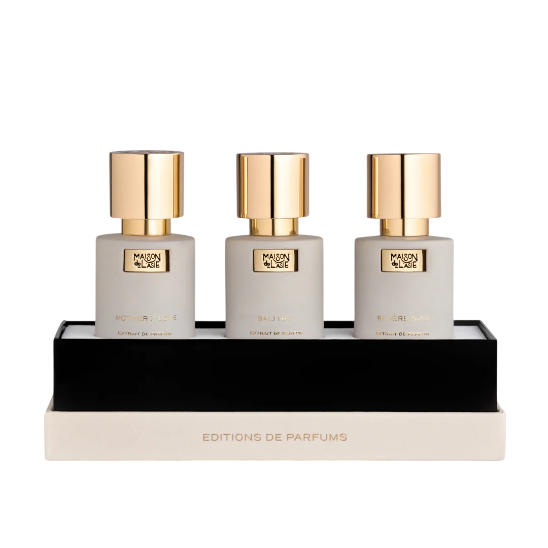 Editions De Parfums Florale Set Maison De L'Asie: Mother x Love, Extrait De Parfum, Unisex, 15 ml + Bali Ha'i, Extrait De Parfum, Unisex, 15 ml + Riviere Siam, Extrait De Parfum, Unisex, 15 ml - Feel You