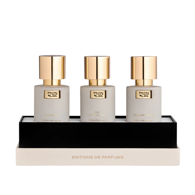 Editions De Parfums Fraiche Set Maison De L'Asie: Nanyang, Extrait De Parfum, Unisex, 15 ml + Bois d'Indonesie, Extrait De Parfum, Unisex, 15 ml + Bangkok 9/9, Extrait De Parfum, Unisex, 15 ml - Feel You