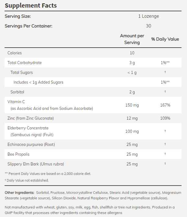 Elder Zinc - 30 Lozenges - Feel You