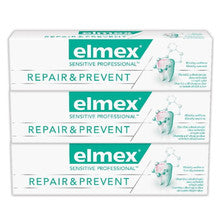 Elmex - Sensitive Professional Repair & Prevent Trio Toothpaste (3 pcs) - Toothpaste for pain relief - 75ml - Feel You