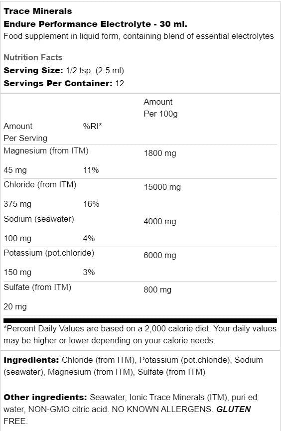 Endure Performance Electrolyte - 30 мл - Feel You