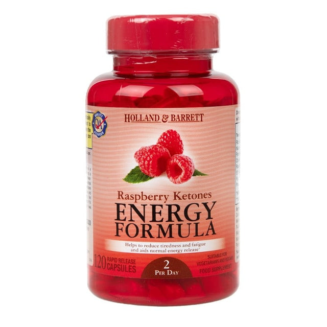 Малинови кетони енергийна формула (Energy Formula) 120 капсули HOLLAND & BARRETT - Feel You