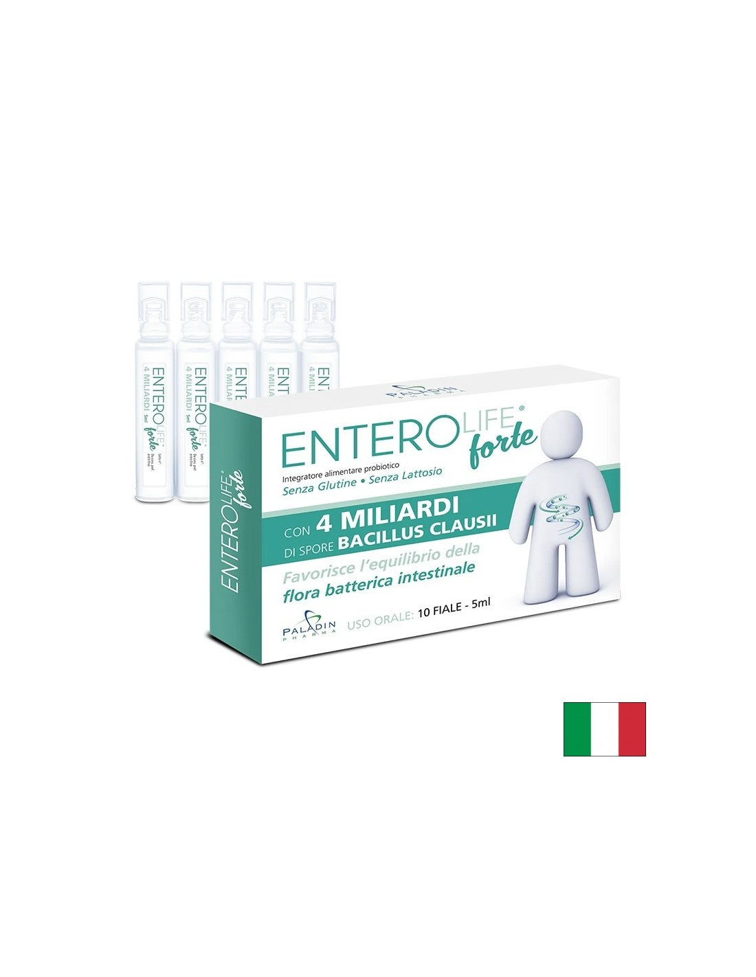 Пробиотик EnteroLife® Форте, 4 млрд. пробиотици, 10 флакона x 5 ml - Feel You