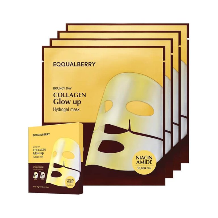Eqqualberry - Collagen Glow Up Hydrogel Mask, 4ea - Feel You