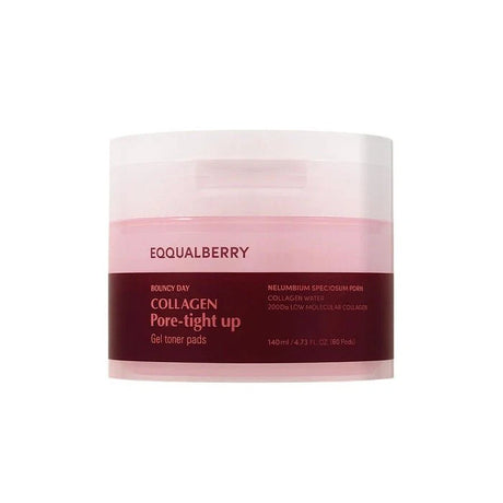 Eqqualberry - Collagen Pore-Tight Up Gel Toner Pads, 140ml/60pads - Feel You
