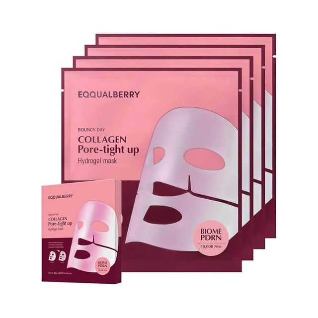 Eqqualberry - Collagen Pore-Tight Up Hydrogel Mask, 4ea - Feel You