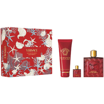 Eros Flame Dárková sada EDP 100 ml, sprchový gel 150 ml a miniaturka EDP 5 ml - 100ml - Feel You