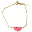 Escada, Summer Limited Edition - Sorbetto Rosso, Melon, Base Metal Bracelet, 11939595, 17 cm, Gold, For Women - Feel You