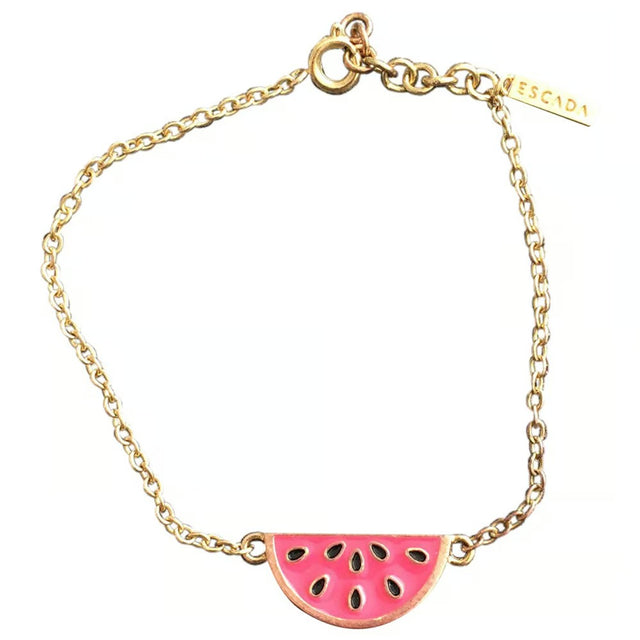 Escada, Summer Limited Edition - Sorbetto Rosso, Melon, Base Metal Bracelet, 11939595, 17 cm, Gold, For Women - Feel You