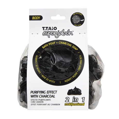Esponjabon, Esponjabon, Charcoal, Purifying, Soap & Sponge 2-In-1 - Feel You