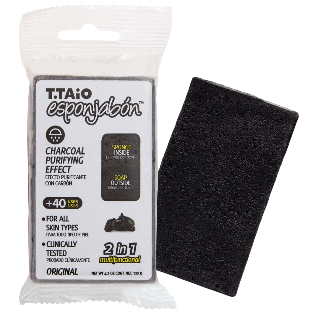 Esponjabon, Esponjabon, Charcoal, Purifying, Soap & Sponge 2-In-1, For Face, 120 g - Feel You