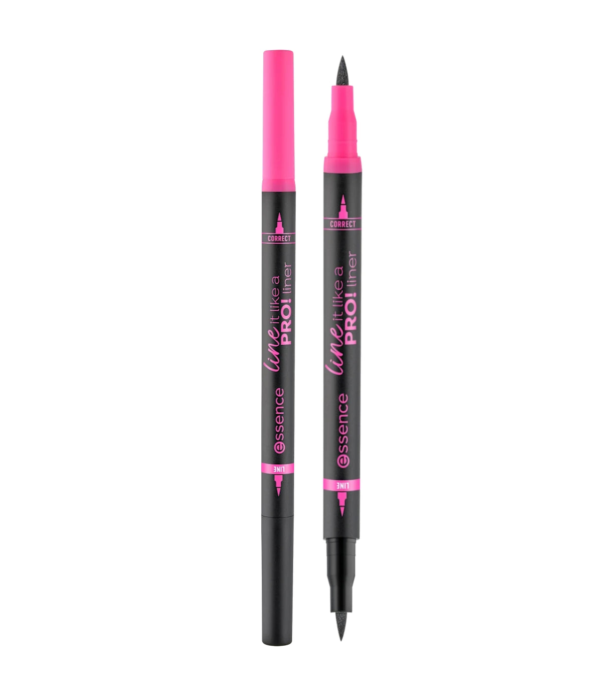 Essence, Line It Like a Pro!, Double-Ended, Liquid Eyeliner, 01, Black, 1.2 ml - Feel You