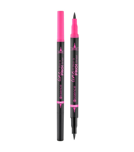 Essence, Line It Like a Pro!, Double-Ended, Liquid Eyeliner, 01, Black, 1.2 ml - Feel You