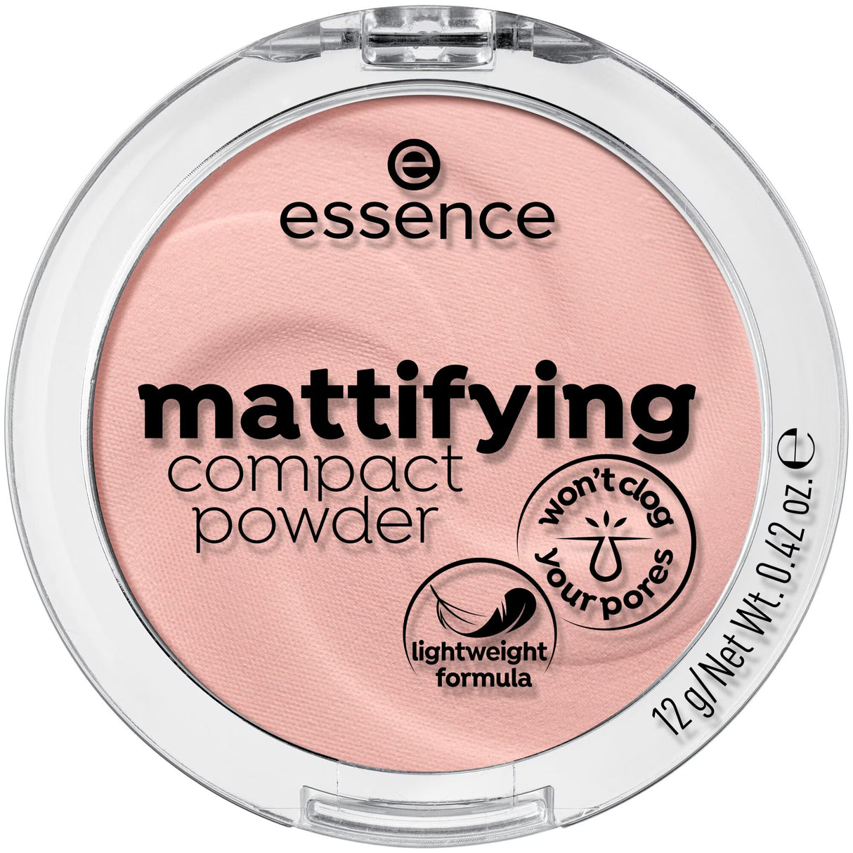 Essence, Mattifying Compact Powder, Matte Finish, Compact Powder, 10, Light Beige, 12 g - Feel You