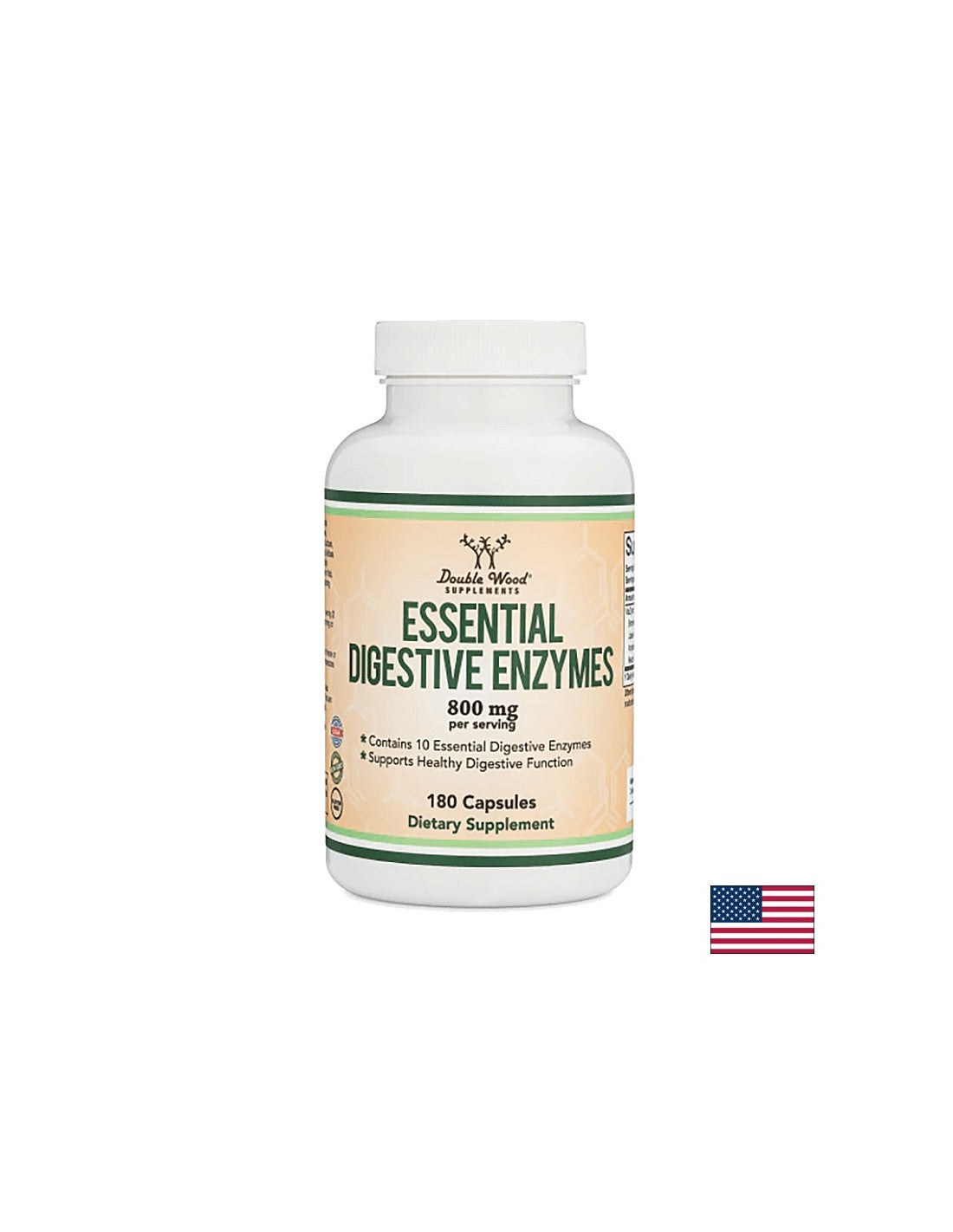 Essential digestive enzymes - Храносмилателни ензими, 180 капсули Double Wood - Feel You