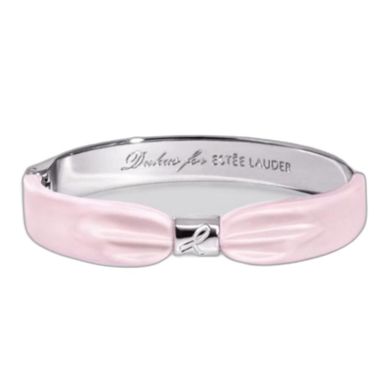 Estee Lauder, Dukas Collection 2021 - Pink Ribbon, For Breast Cancer Awareness Campaign, Base Metal Bracelet, Pink, For Women - Feel You