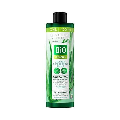Eveline Cosmetics, Bio Organic, Aloe, Hair Shampoo, Anti-Hair Loss, 400 ml - Feel You