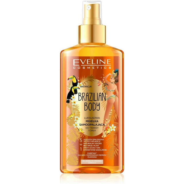 Eveline Cosmetics, Brazilian Body, Walnut extract, Tanning, Self-Tanning Mist, For Face & Body, 150 ml - Feel You