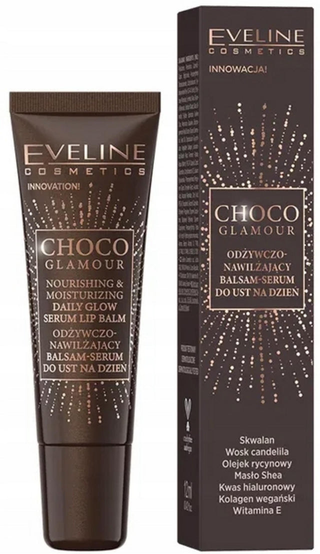 Eveline Cosmetics, Choco Glamour, Moisturizing, Lip Balm, 12 ml - Feel You
