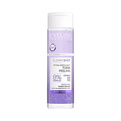 Eveline Cosmetics, Clean Shot, Peeling, Tonic Lotion, For Face, 200 ml - Feel You