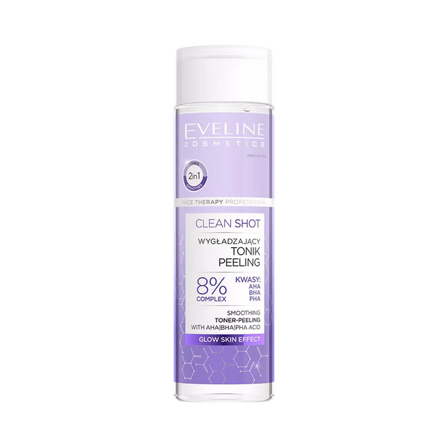 Eveline Cosmetics, Clean Shot, Peeling, Tonic Lotion, For Face, 200 ml - Feel You