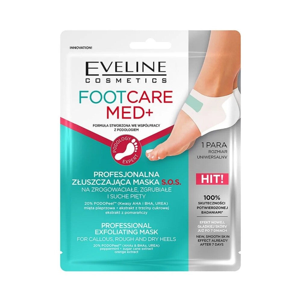 Eveline Cosmetics, Foot Care Med, Exfoliating, Foot Sheet Mask, 2 pcs - Feel You