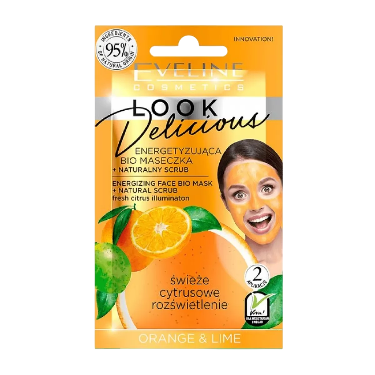Eveline Cosmetics, Look Delicious, Illuminating, Scrub Mask, Weekly, For Face, 10 ml - Feel You