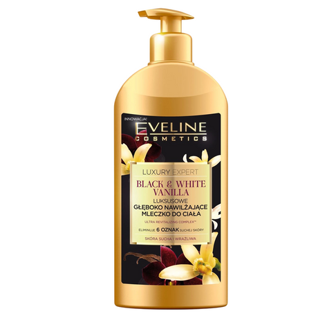 Eveline Cosmetics, Luxury Expert Black & White Vanilla, Vanilla, Hydrating, Apply daily, Body Lotion, 350 ml - Feel You