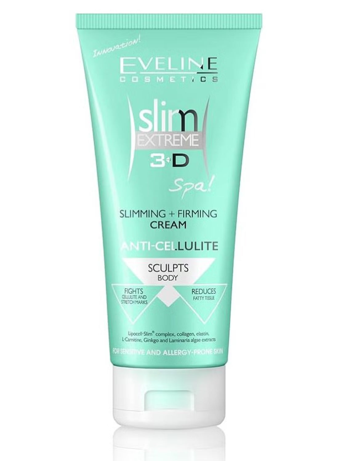 Eveline Cosmetics, Slim Extreme 3D, Anti-Cellulite & Slimming, Body Cream, Legs, buttocks, hips, abdomen, arms, Apply daily, 250 ml - Feel You