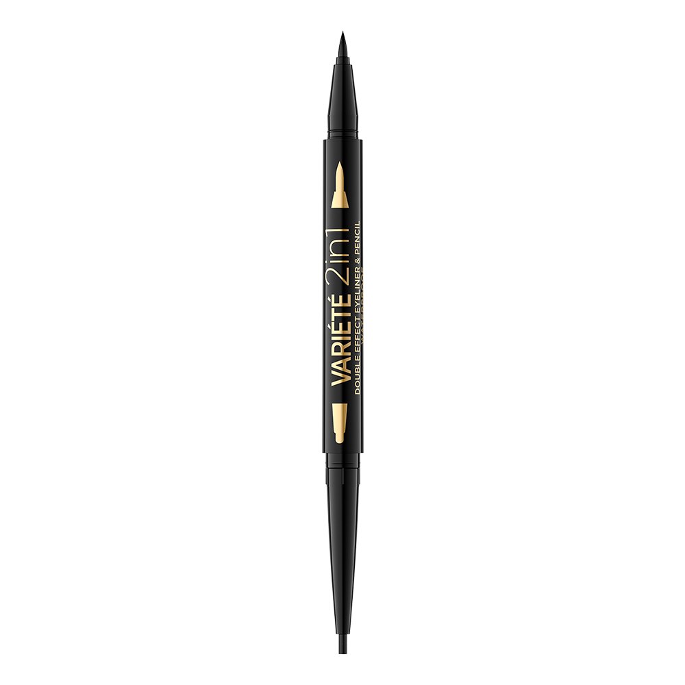 Eveline Cosmetics, Variete, Double-Ended, Gel Eyeliner, Ultra Black - Feel You