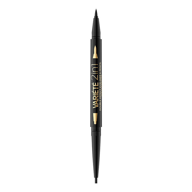 Eveline Cosmetics, Variete, Double-Ended, Gel Eyeliner, Ultra Black - Feel You