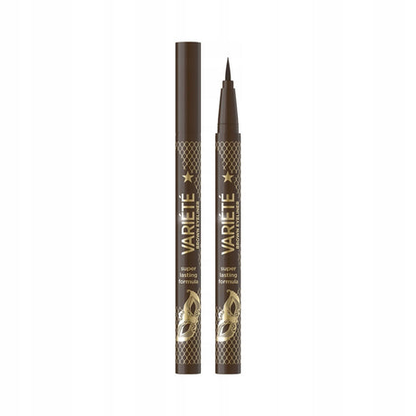 Eveline Cosmetics, Variete, Precise Eyeliner Brush, Liquid Eyeliner, 02, Brown, 4 ml - Feel You