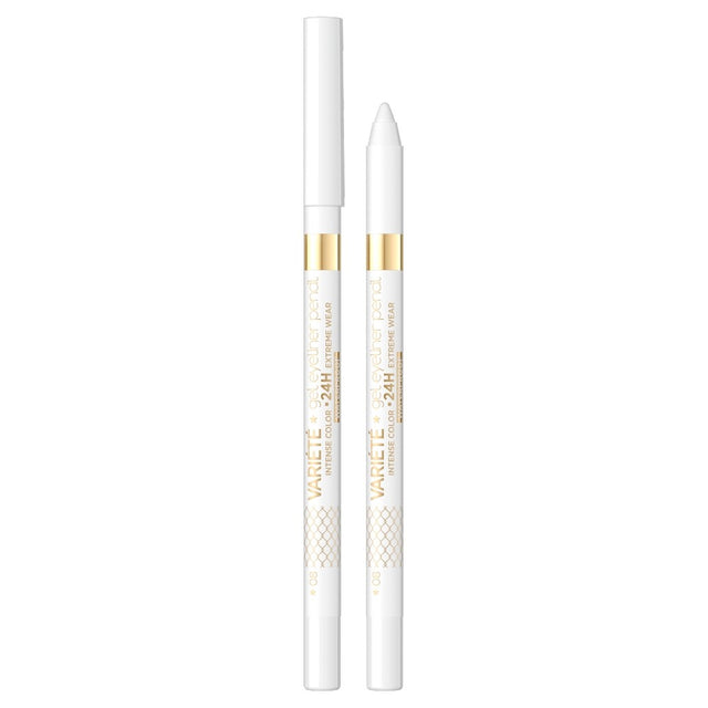 Eveline Cosmetics, Variete, Waterproof, Gel Pencil Eyeliner, 08, White, 1.3 g - Feel You