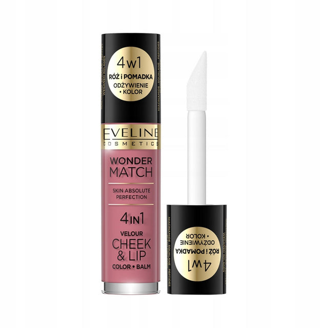Eveline Cosmetics, Wonder Match 4in1, Lip & Cheek Balm 2-In-1, 04, 4.5 ml - Feel You