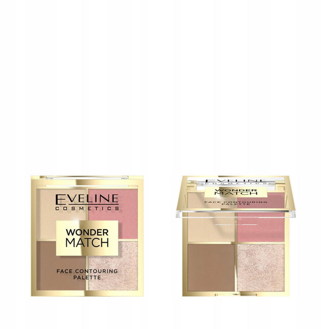 Eveline Cosmetics, Wonder Match, Contouring Palette, 4 Shades, 02, 10.8 g - Feel You