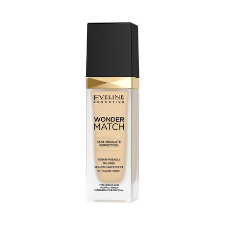 Eveline Cosmetics, Wonder Match Skin Absolute Perfection, Hydrating, Liquid Foundation, 05, Light Porcelain, 30 ml - Feel You