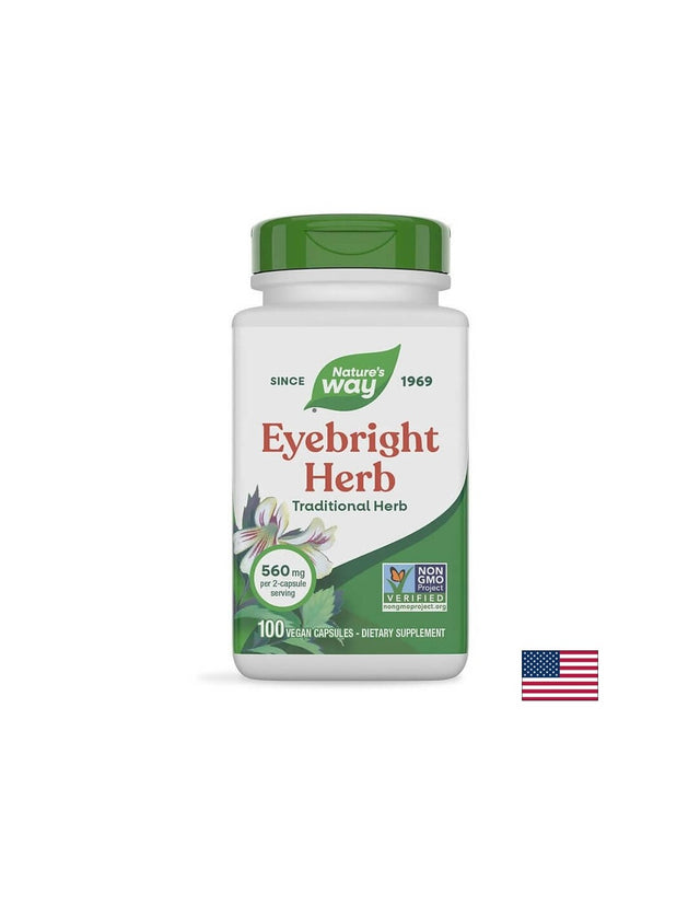 Eyebright Herb - Очанка – билка за здрави очи, 430 mg, 100 капсули  Nature’s Way - Feel You