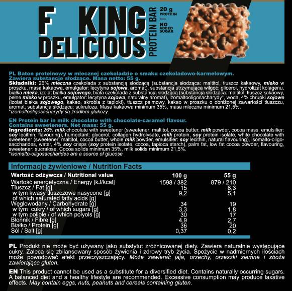 F**CKING Delicious Protein Bar - 55 грама - Feel You