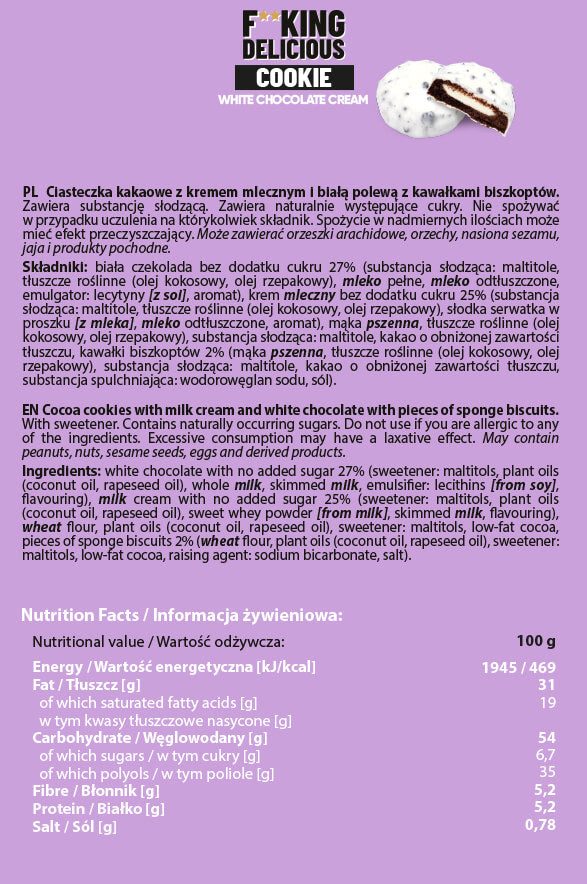 F**King Delicious Cookie - White Chocolate Cream - Feel You