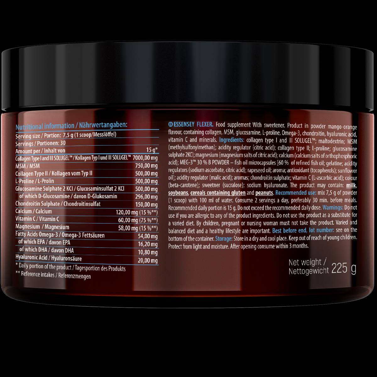 FLEXER | with 7500 mg Collagen Type I, II and III - 225 грама - Feel You