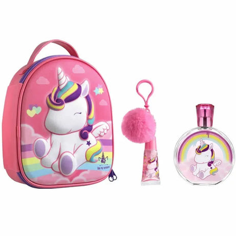 FRAGRANCES FOR CHILDREN - Eau My Unicorn Gift Set EDT 100ml, Lip Gloss 7ml, Keychain and Cosmetic Bag - 100ml - Feel You