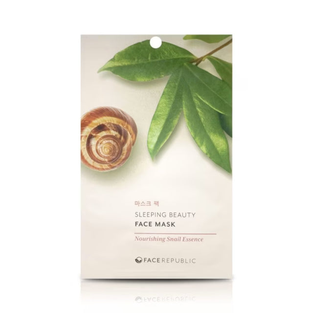 Face Republic - Sleeping Beauty Face Mask Nourishing Snail Essence, 23ml - Feel You