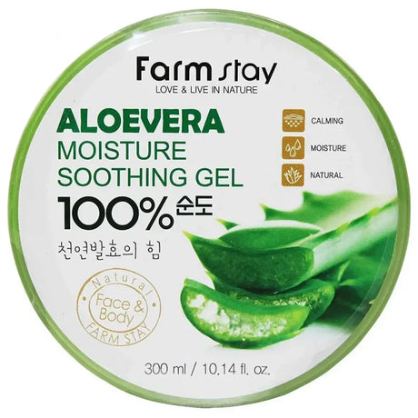Farmstay - Moisture Soothing Gel Aloe Vera - 300ml (Jar Type) - Feel You