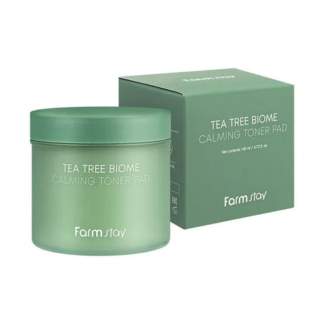 Farmstay - Tea Tree Biome Toner Pads with Soothing Effect – 140 ml - Feel You