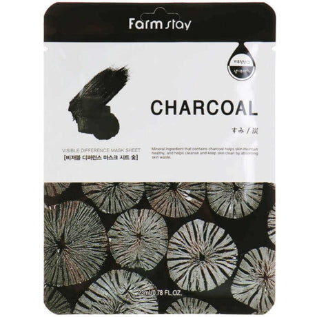Farmstay - Visible Difference Mask Sheet Charcoal - 23ml - Feel You