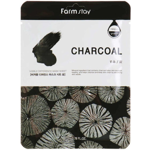 Farmstay - Visible Difference Mask Sheet Charcoal - 23ml - Feel You