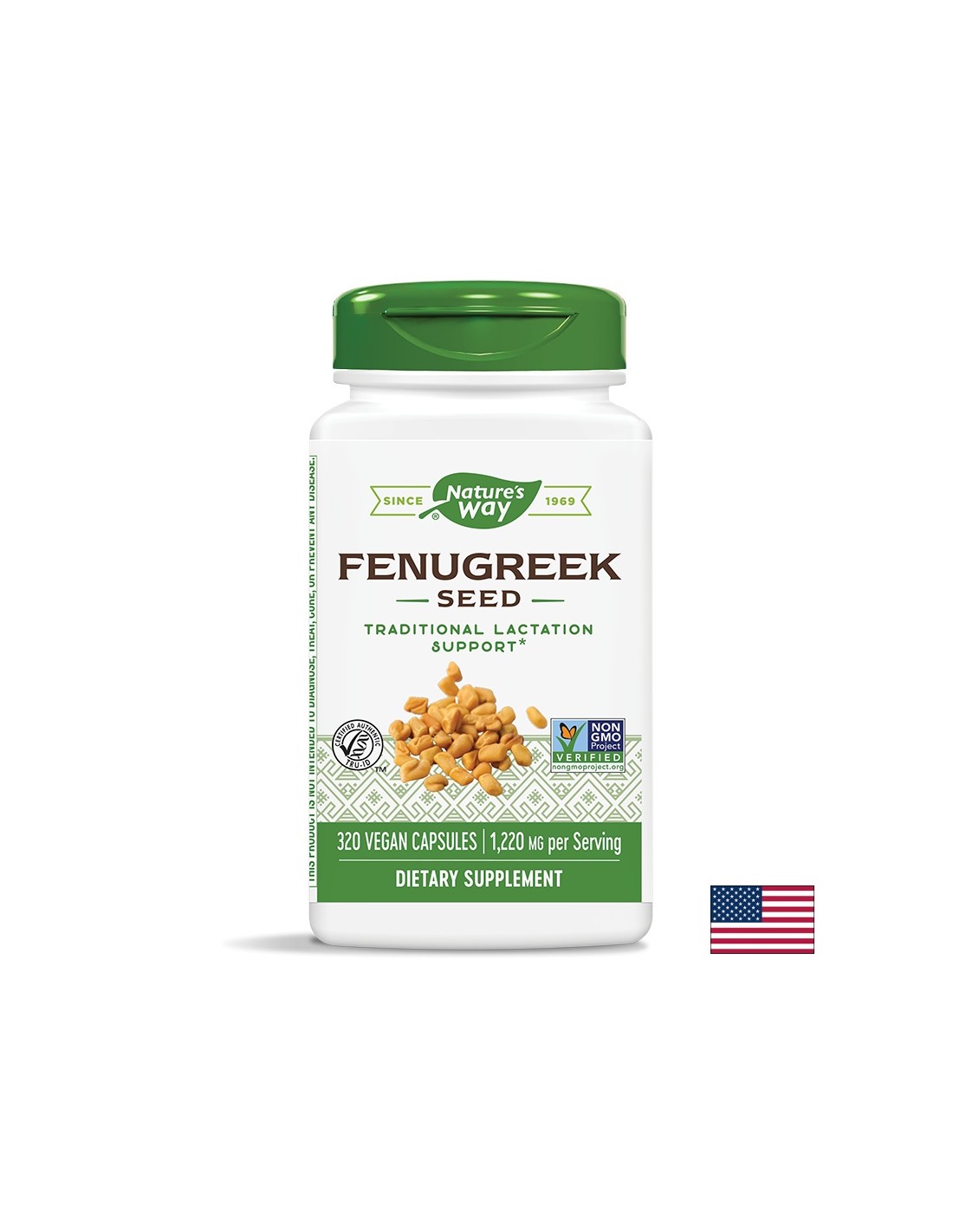 Fenugreek Seed / Сминдух (семена) 610 mg х 320 капсули Nature’s Way - Feel You